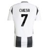 Maillot de Supporter Juventus Chiesa 7 Domicile 2024-25 Pour Enfant